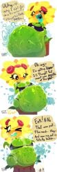 1girls ahe_gao anthro anthrofied ass belly belly_bulge bones bones_in_stomach breasts cami_gz camigz digestion english_text eyelid_twitch fat fatal_vore female female_pred flora_fauna hyper hyper_belly plant plant_girl plant_humanoid plantie plants_vs_zombies popcap_games pred pussy pvz skull solar_flare_(pvz) sunflower_(pvz) vore vore_belly