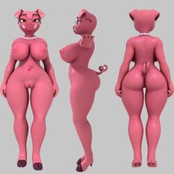 3d_(artwork) anthro big_breasts big_butt biped breasts butt cloven_hooves digital_media_(artwork) eyelashes female female_only hi_res hooves mammal manwiththemole microsoft minecraft mojang penelope_piglin piglin pink_body pupils simple_background solo suine thick_thighs tusks wide_hips xbox_game_studios yellow_eyes