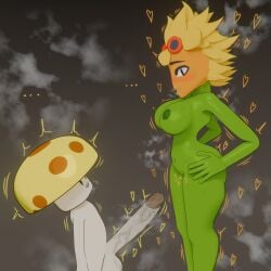 female naked no_bra no_panties plant plant_girl plantie plants_vs._zombies plants_vs_zombies shadow2405 solar_flare_(pvz) sun-shroom_(pvz) sunflower