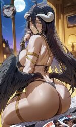 1girls ai_generated albedo_(overlord) modeling overlord_(maruyama) pose santigod4k sex succubus