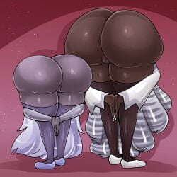 bitterbunz praise_da_booty_(meme) bending_over bending bending_down booty asses ass 2girls 2026 hazbin_hotel hellaverse asshole_peek ass_focus ass_up hands_together white_nails angel_girl angel seraphim_(angel) angels long_hair no_wings shoes leggings_only stockings stockings_only shoes_only big_ass big_butt pussy pussy_peek pussy_lips 4_fingers long_nails cartoon amazon_prime praying prayer_hands tagme sera_(hazbin_hotel) milf size_difference emily_(hazbin_hotel)