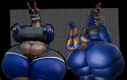 3d 3d_(artwork) 3d_model anaroth anthro ass belly belly_button big_ass big_belly big_breasts breasts fat fat_ass female hat huge_breasts large_ass large_breasts obese oc overweight overweight_female palmtreerothic pokemon pokemon_(species) revytea_(modeler) revyteachai scolipede thick_ass thick_thighs thighs