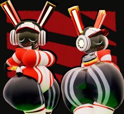3d 3d_(artwork) 3d_model anaroth ass big_ass bunny bunny_girl palmtreerothic project_turboblast rabbit rabbit_girl robot robot_girl tempo_(project_turboblast) thick_ass thick_thighs