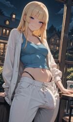1futa ai_generated ass big_ass big_breasts big_penis blonde_hair blue_eyes breasts bulge cock dick dickgirl fat_cock flaccid futa futa_cock futa_milf futa_mommy futa_only futanari gigantic_penis hime_cut hime_girl_(jamesbron) huge_cock hung intersex jamesbron large_penis long_hair long_penis looking_at_viewer mature mature_body mature_figure mature_futa milf mommy navel night outdoors pants penis penis_bulge penis_under_clothes precum_through_clothing rare small_breasts smile solo solo_futa standing tank_top thick thick_ass thick_thighs thighs thong veins veiny veiny_penis voluptuous voluptuous_futanari white_pants wide_hips