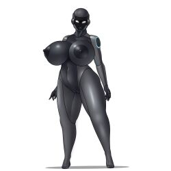 android huge_ass huge_breasts imminent_inflation robot robot_girl robot_humanoid xeddo