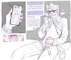 an_extremely_goofy_movie anthro anthro_only blush blushing blushing_male bradley_uppercrust_iii clothed clothing cock dick dri_hope friends furry furry_male furry_only gay hopych humanoid humanoid_genitalia humanoid_penis jerking jerking_off jerkingoff male male/male male_only masturbation max_goof penis phone rubbing rubbing_penis solo solo_focus solo_male tail text texting yaoi yearning