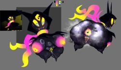 1girls 2d 2d_(artwork) 2d_artwork anus anus_focus ass chubby chubby_female colored_skin ghost ghost_girl girl gratesniffer huge_ass pussy shortstack smaller_female sweat sweaty_ass voluptuous voluptuous_female yellow_eyes