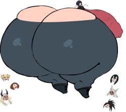 7girls ass ass_bigger_than_body ass_bigger_than_breasts ass_bigger_than_head ass_bigger_than_torso big_ass big_breasts breasts breasts_bigger_than_head breasts_bigger_than_torso colossal_ass enormous_ass enormous_breasts fat female female_focus female_only frightened giantess gigantic_ass gigantic_breasts himiko_toga huge_ass huge_breasts hyper hyper_ass hyper_breasts hyper_hips hyper_thighs kyoka_jiro lanturn_(artist) large_ass large_breasts long_hair looking_back massive_ass massive_breasts meat_wall_(body_type) miruko momo_yaoyorozu mount_lady multiple_girls my_hero_academia nipple_bulge ochako_uraraka rumi_usagiyama shocked short_hair tagme thick_thighs thunder_thighs tsuyu_asui voluptuous wide_hips yuu_takeyama