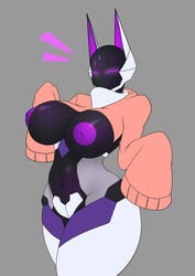 1girls 2018 android anthro anthrofied areola areolae armor ass belly belly_button big_ass big_breasts big_butt black_body black_skin breasts butt canine clothed clothes clothing eyelashes eyes_closed featureless_crotch female female_only glossy grey_background hi_res hips huge_ass huge_breasts huge_butt humanoid inverted_nipples jackal large_ass large_breasts large_butt looking_at_viewer looking_back machine mammal mouthless naked navel nipples no_mouth no_pussy nude nude_female nudity purple_eyes purple_nipples robot seductive seductive_eyes simple_background solo solo_female standing sweater thick thick_ass thick_thighs thighs venus_(zzvinniezz) voluptuous white_skin wide_hips zzvinniezz