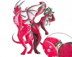 anthro dragon eve_softpaw female orpbus scalie tagme wings