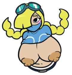 blonde_hair breasts clothed hair_over_one_eye jet_(lethal_league) lethal_league