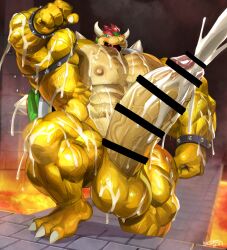 bowser from mario (series) by kurogonart
