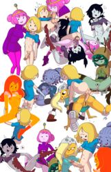 adventure_time anal anal_sex ass blush bronwyn clothed clothed_sex cum cum_in_ass cum_in_mouth cum_in_pussy cum_inside cum_leaking doggy_style female finn_the_human fivesome flame_princess foursome gata happy_sex harem heart heels high_heels huntress_wizard marceline mob_face princess_bubblegum smiling threesome vaginal_penetration zsky