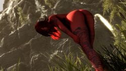 3d akilandi ass breasts lewd red_skin redhair skyrim succubi succubus thicc_thighs thighs video_games