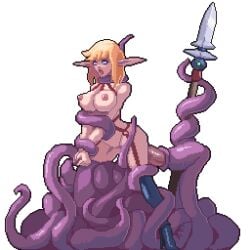 1girls ambiguous_penetration animated big_ass big_breasts blonde_hair blue_eyes boots breasts consensual_tentacles consentacles elf female from_behind high_heel_boots high_heels karnedraws nipples open_mouth penetration pink_tentacles pixel_art restrained sex short_hair slim spread_legs tamer_vale tentacle tentacle_bondage tentacle_sex thighs transparent_background wide_eyed wide_hips