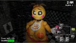 3d 3d_(artwork) 3d_artwork 3d_model 3d_render animatronic anthro ass big_ass big_breasts big_nipples breasts camera camera_view chica_(fnaf) chicken cupcake digital_media_(artwork) five_nights_at_freddy's fnaf huge_breasts hyper_ass indoors kein_wal night poster robot robot_girl scottgames seductive sharp_teeth thick_thighs white_eyes yellow_body