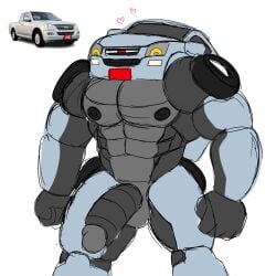 big_penis car gay isuzu_dmax muscular non-human object_head robot toony