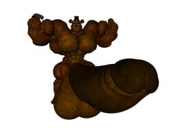 3d 3d_(artwork) abs biceps bnom92 fnaf freddy_(fnaf) furry gay hyper hyper_balls hyper_genitalia hyper_penis hyper_testicles male male_focus male_only muscle muscles muscular muscular_arms muscular_back muscular_legs muscular_male muscular_thighs nipples pecs