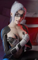 1boys 1girls 3d black_cat_(insomniac) black_cat_(marvel) bodysuit covering_breasts curvy felicia_hardy looking_at_viewer marvel marvel_comics spider-man_(ps4) spider-man_(series)