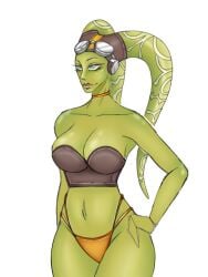 cleavage clothing female_only gree green_skin grey_body hera_syndulla sfw star_wars star_wars_rebels