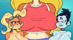 3girls activision animal_humanoid animated anthro bandicoot big_ass big_breasts big_thighs breast_sucking breastfeeding breasts bust busty chest coco_bandicoot crash_(series) curvaceous curvy curvy_figure digital_media_(artwork) double_breast_sucking drawsputin female gif hips hourglass_figure huge_ass huge_breasts huge_thighs human humanoid large_ass large_breasts large_thighs legs marsupial marsupial_humanoid mature mature_female milk_squirt milking_breasts mutant naughty_dog nina_cortex orange-skinned_female orange_body orange_skin slim_waist tawna_bandicoot thick thick_hips thick_legs thick_thighs thighs voluptuous waist wide_hips