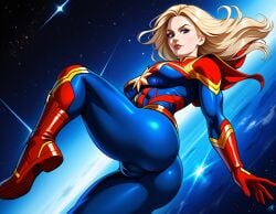 1girls ai_generated ass avengers cameltoe captain_marvel color comics female female girl girly marvel rule_63