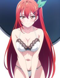 1female 1girls :) ai_generated belly belly_button big_breasts bra breasts commentary_request english_commentary female female_only hi_res highres kami_wa_game_ni_ueteiru leoleshea light-skinned_female light_skin looking_at_viewer panties red_hair red_hair_female smile smiling smiling_at_viewer solo solo_female standing very_high_resolution very_long_hair very_long_hair_female