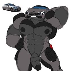 big_penis car gay mercedes-benz muscular non-human non-human_only robot toony