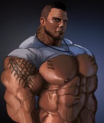 chest human james_vega male male_only mass_effect mass_effect_3 muscular remert solo video_games