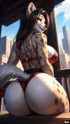ai_generated animal_ears animal_humanoid anthro ass big_breasts cute female female_only furry furry_ass furry_breasts furry_ears furry_female furry_only furry_tail hi_res hyena hyenaloverai mammal nai_diffusion seductive stable_diffusion tongue tongue_out
