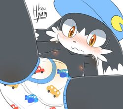 1boy blush choreuny clothed embarrassed furry klonoa klonoa_(series) male male_only peeing peeing_in_underwear peeing_self piss pissing pissing_in_underwear pissing_self solo suggestive tagme urine