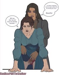 2girls badasspantiestalker black_hair comic_panel multiple_girls pussy the_witcher_(netflix) the_witcher_(series) tissaia_de_vries yennefer