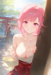 1girls ai_generated areola areolae big_breasts blush blush breasts breasts breasts breasts_out cleavage clothed clothing female female_focus female_only high_resolution highres looking_at_viewer naked nipples ootori_emu partially_clothed partially_clothed_female partially_nude partially_undressed pink_eyes pink_hair pov project_sekai solo solo_female solo_focus tits_out yukata