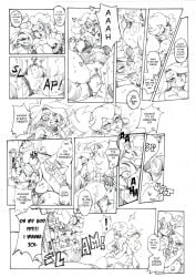 2girls begging begging_for_more black_and_white blush bowser censored_swearing comic comic_page dildo double_sided_dildo giana giana_sisters hair_over_one_eye heart interrupted lesbian_sex manga_style mario_(series) moaning nintendo page_4 panties_aside peeping princess_peach punk_giana tagme thighhighs torn_clothes twistedterra watching_sex yuri yuri