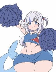 cheerleader cheerleader_uniform gawr_gura inakotho thick_thighs wide_hips