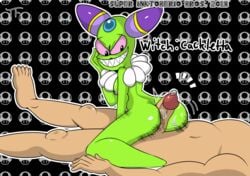 cackletta green_skin grinding looking_back mario_(series) mario_and_luigi_(series) reverse_cowgirl_position thunderfap