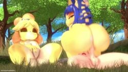 1boy 2females1male 2girls 3d 3d_animation animal_crossing ankha ankha_(animal_crossing) ankha_(zy0n7) anthro ass balls blue_hair breasts canine cat cat_girl catgirl cowgirl_position cum cum_in_mouth cum_in_pussy dog dog_girl doggy_style feline fellatio female female_on_human footjob hmofa human human_male human_on_anthro isabelle_(animal_crossing) leviantan581re longer_than_one_minute male male_on_anthro masturbation mating_press multiple_girls nintendo oral penis pussy sound sound_edit sound_effects sound_warning tagme taking_turns testicles thigh_job thigh_sex vaginal video white_fur yellow_fur