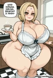 4k ai_generated ass big_ass big_breasts big_butt big_thighs blonde_female blonde_hair brown_eyes caption coffee comic curvy curvy_body curvy_female curvy_hips high_resolution hips huge_ass huge_breasts huge_butt huge_thighs hyper hyper_ass hyper_butt hyper_thighs large_ass large_breasts large_butt large_thighs large_tits lingerie lingerie_only milf miralicit naruto naruto:_the_last naruto_(classic) naruto_(series) naruto_shippuden sexy sexy_body sexy_female sexy_pose shortstack thick_ass thick_breasts thick_butt thick_hips thick_legs thick_thighs thick_tits tsunade wife
