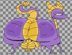 activision aliasing all_fours anus ass backsack balls big_balls big_butt big_penis claws digital_media_(artwork) dragon feral genitals glistening glistening_balls glistening_body glistening_butt glistening_genitalia gold_belly gold_scales grey_background horn huge_balls huge_butt inaccurate_proportions looking_at_self looking_back male multicolored_body mythological_creature mythological_scalie mythology nxyitn pattern_background penis pupils purple_body purple_pupils scales scalie scrotum_flap simple_background smile snout solo spyro spyro_the_dragon tail thick_thighs underbelly unrealistic x_anus yellow_horn