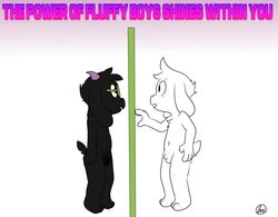 2boys anthro asriel_dreemurr balls boss_monster caprine contimplatininspiratio deltarune duo hi_res male male_only mammal mirror monster nude penis ralsei ralsei_with_black_fur uncut undertale undertale_(series) video_games