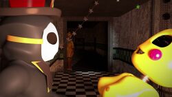 1boy 2girls 3d 3d_animation animated anthro anti_groove ass bent_over bib big_breasts biting_lip blowjob blowjob_under_table breast_squeeze breasts breasts_out caught caught_in_the_act chair chica_(fnaf) chicken cum cum_in_pussy cum_inside five_nights_at_freddy's five_nights_at_freddy's_2 fnaf2_location from_behind grabbing grabbing_ass grabbing_breasts heart-shaped_pupils hitmarker larger_female lovetaste_chica male_pov mask missionary missionary_position nipples office panties partially_clothed penetration riding_penis robot robot_girl sex sex_on_table shy_guy sitting_on_penis straight table table_sex tagme thick_thighs thighs tired top_hat toy_chica_(fnaf) vaginal_penetration video watching withered_chica withered_chica_(mhdrawin)