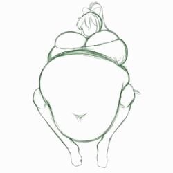animated bbw belly_bigger_than_body belly_overhang breasts fat fat_female funlitogc gassychan_(artist) gif huge_belly huge_breasts monochrome morbidly_obese morbidly_obese_female movement obese_female overweight overweight_female sketch thick_thighs tight_clothing