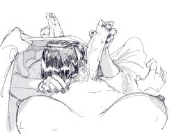19ad foreskin futa_pov futanari handjob large_breasts large_penis licking_penis tagme under_clothes