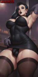 1futa ai_assisted ai_generated animated animated_gif animated_image animation armpits arms_up ass big_ass big_breasts black_dress black_hair black_legwear black_lipstick black_panties bouncing_ass bouncing_breasts breasts bulge bulge_through_clothing choker dickgirl dress dress_lift elbow_gloves eyelashes eyeshadow female fully_clothed futa_only futanari gloves goth goth_futa goth_girl goth_jessica gothified hourglass_figure intersex jessica_rabbit light-skinned_futa light_skin long_hair makeup panties penis seductive skin_tight solo stripper_pole tagme thecoomjurer thick_thighs thigh_highs thighs video who_framed_roger_rabbit wide_hips