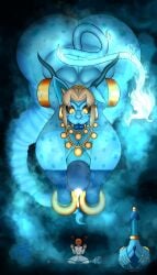absurd_res after_transformation armless ass big_breasts big_butt big_penis blue_body bodily_fluids breasts cum curse cursed_object djinni_(species) facial_piercing genital_fluids genitals gold_(metal) gold_jewelry hi_res huge_breasts huge_butt huge_cock hyper hyper_breasts hyper_butt hyper_genitalia hyper_penis jewelry leaking_cum leaking_penis lilina_markos lip_piercing lip_ring lips nipple_piercing nipples odyssey_of_gianna penis piercing ring_piercing sable-claw spirit thedarkjudge96 transformation transformation_through_magic wide_hips