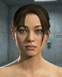 ai_generated animated big_penis brown_hair chell handjob indoors light-skinned_female light-skinned_male looking_at_viewer loop nude nude_female ponytail portal_(series) pov pov_eye_contact small_breasts tagme two-handed_handjob valve_(company) video
