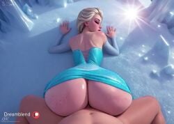 1boy ai_assisted ai_generated all_fours animated anus artist_name ass ass_focus bare_shoulders blonde_hair blue_dress blue_eyes blush braid clothed_female_nude_male clothed_sex clothes_lift clothing_aside disney doggy_style dreamblend dress dress_lift elsa_(frozen) elsa_\\(frozen\\) erection eyeshadow female freckles from_behind frozen_(film) huge_ass ice lips lipstick long_hair looking_at_viewer looking_back makeup no_panties nude penis pov pussy sex sex_from_behind signature single_braid solo_focus sound straight strapless strapless_dress tagme thighhighs top-down_bottom-up uncensored vaginal_penetration veins video