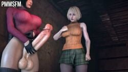 1girls 20_seconds 3d ada_wong ada_wong_(adriana) animated ashley_graham ashley_graham_(ella_freya) balls_sucking f1futa female futa_with_female futanari girthy_penis huge_balls huge_breasts huge_cock hypnosis musi_cassie paizuri pmmsfm resident_evil resident_evil_4 resident_evil_4_remake short_video shorter_than_30_seconds sound sucking_testicles swinging_penis tagme titjob touching_breast video video_games
