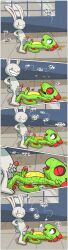absurd_res argon_vile balls blue_eyes bodily_fluids breath_poof chameleon closed_eyes comic dialogue english_text erection feet genital_fluids genitals glans hi_res holding_own_penis lagomorph leporid lizard long_ears male male/male mammal max_(sam_and_max) outside peeing peeing_on_face peeing_on_ground peeing_on_partner peeing_on_penis peeing_on_stomach penis pink_glans playtonic_games rabbit reptile sam_and_max scalie shaking_penis sharp_teeth sidewalk sound_effects tail teeth text urine urine_everywhere urine_in_mouth urine_on_arm urine_on_belly urine_on_face urine_on_ground urine_on_leg urine_on_penis urine_on_stomach urine_on_tail urine_on_tongue watersports white_body yooka yooka-laylee