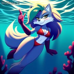 1girls adoptable ai ai_generated cartoolover fanart female five_nights_at_freddy&#039;s five_nights_at_freddy&#039;s:_security_breach mobians.ai roxanne_wolf_(fnaf) scottgames sexy_girl solo steel_wool_studios underwater